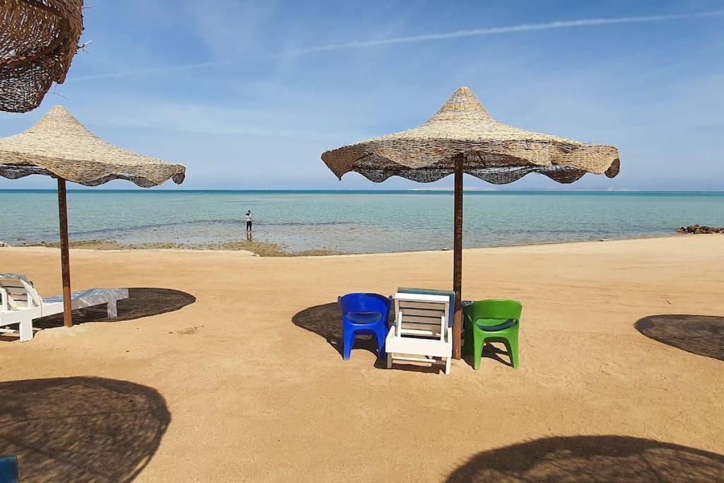 Casablanca Beach Direct Sea View Tow Bedroom Apartment Hurghada Exterior foto